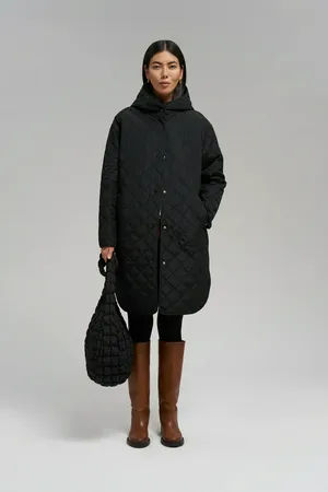 Стеганое пальто Finn Flare, 200 black, арт. FBG11008